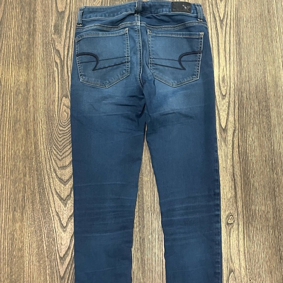 American Eagle Jeans Skinny Super Super Stretch Medium Wash Denim Blue Size 2 - Picture 11 of 11